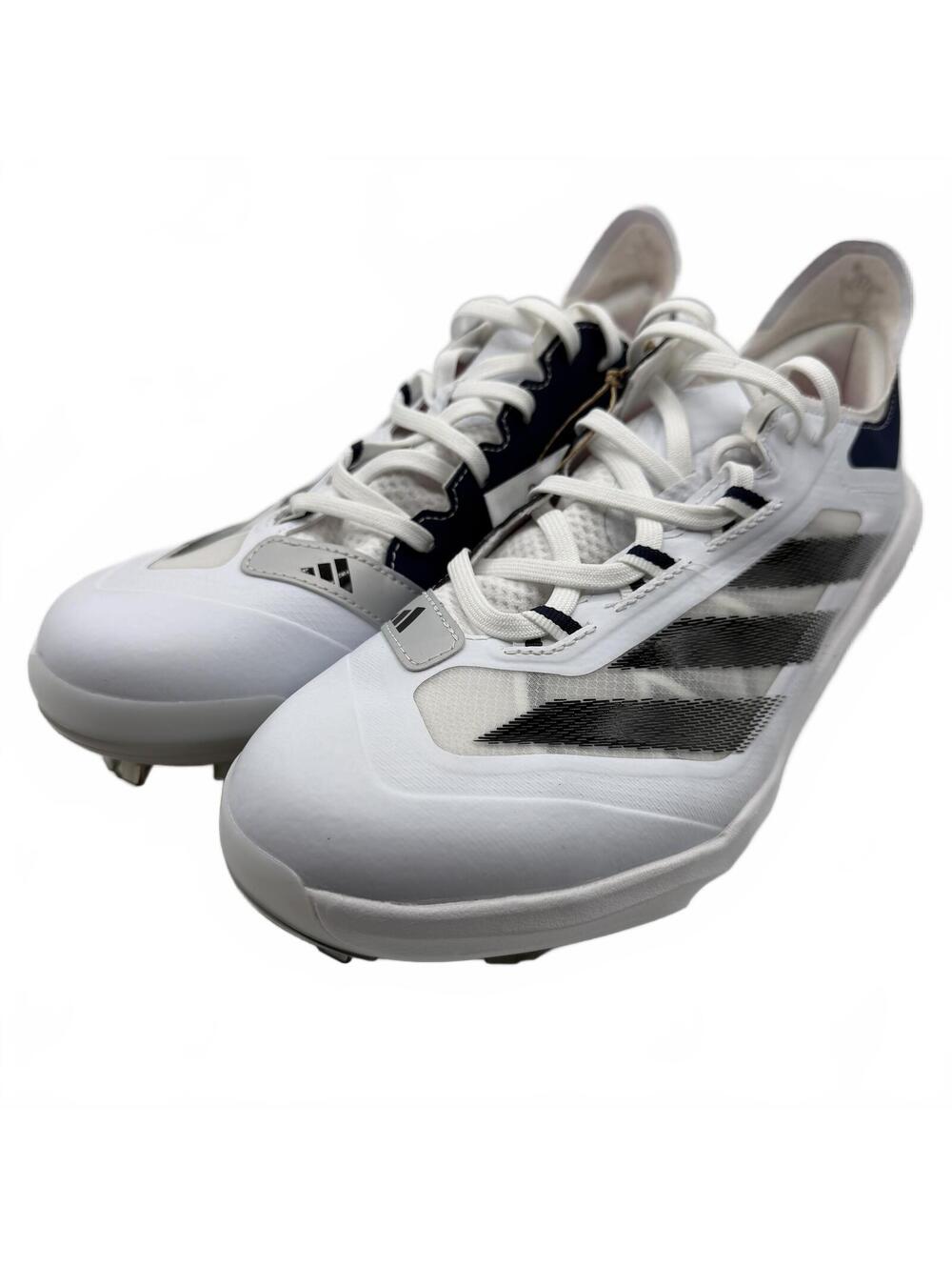 Adidas Adizero Impact TPU Baseball Cleats White Navy Blue IH3461 Men’s Size 8.5 - Picture 2 of 10